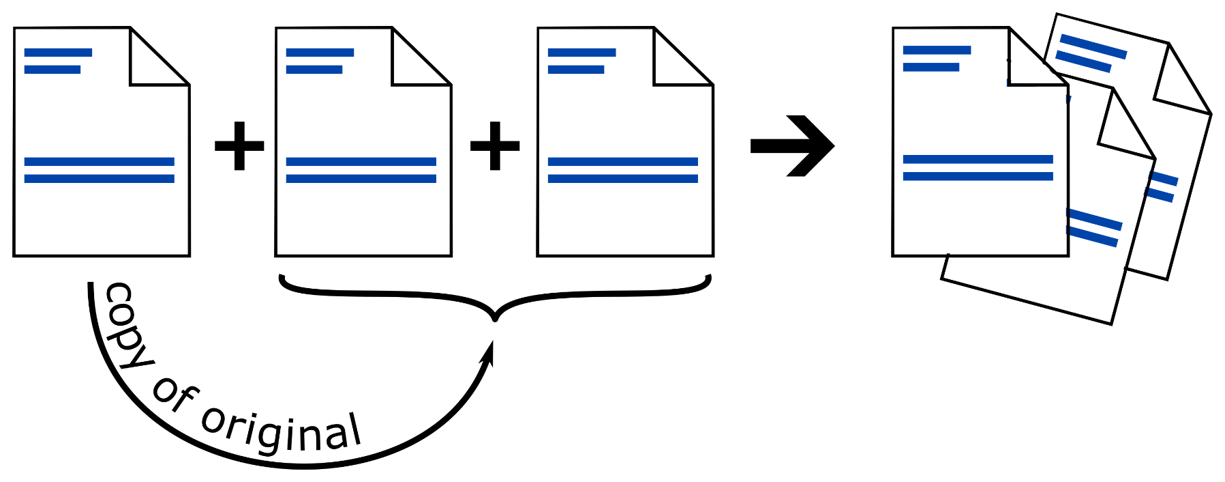 Duplicate or triplicate pages