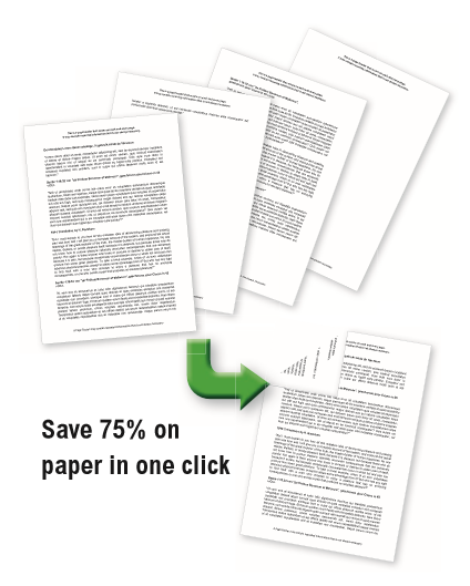 Save paper in one click